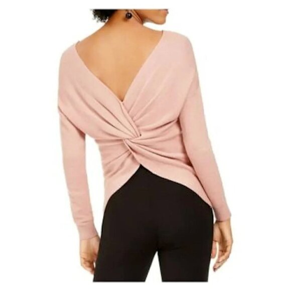 Bar III Sweater NWT $60 Deco Mauve Twist Worn 2 Ways Women's Size Small - Picture 9 of 13